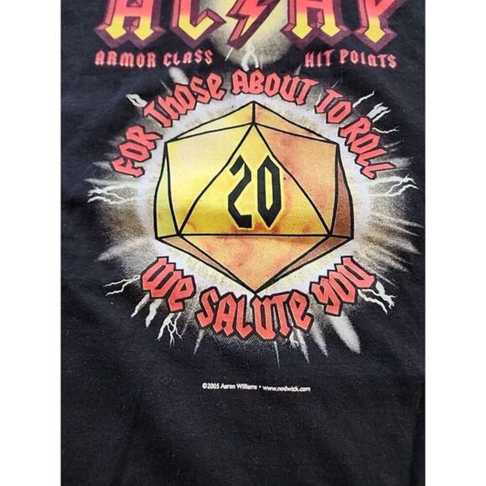 AC/DC Mens Graphic‎ T-Shirt Black Fruit Of The Loom Heavy XL We Salute You 2005 - Picture 6 of 7